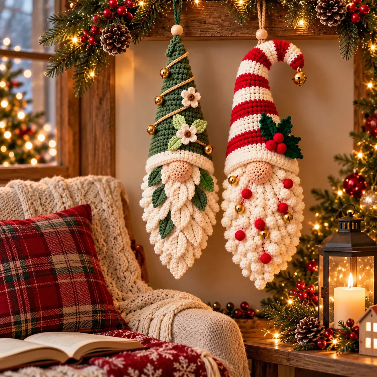 Crochet Christmas Gnome Pattern Set - 3 Amigurumi Santa