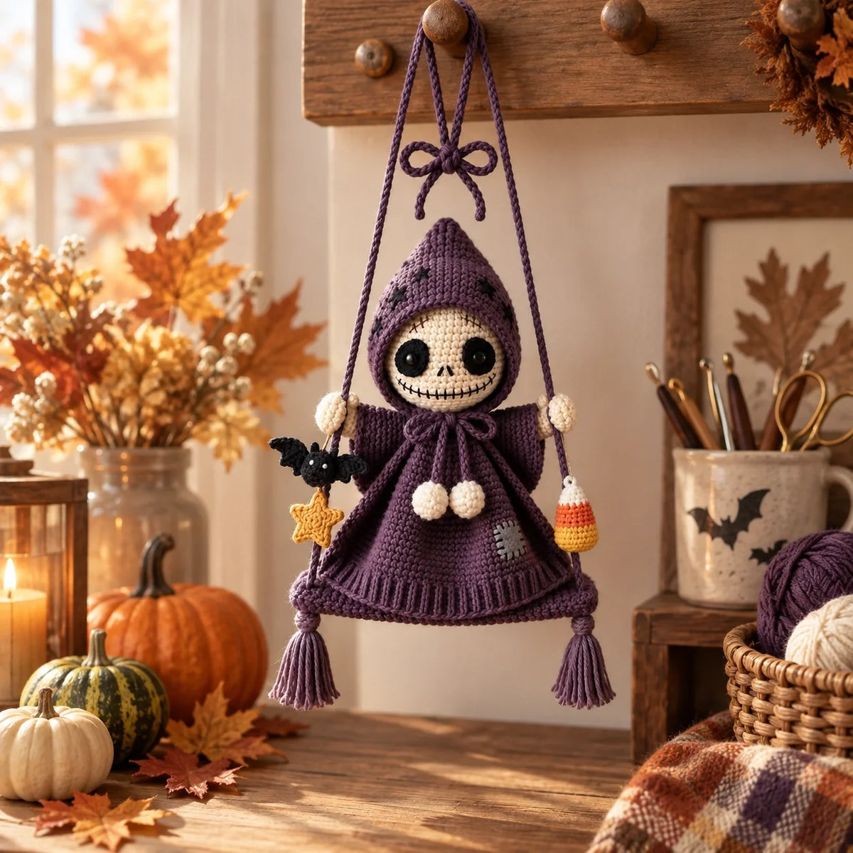 Swinging Skeleton Doll Crochet Pattern β Halloween Amigurumi