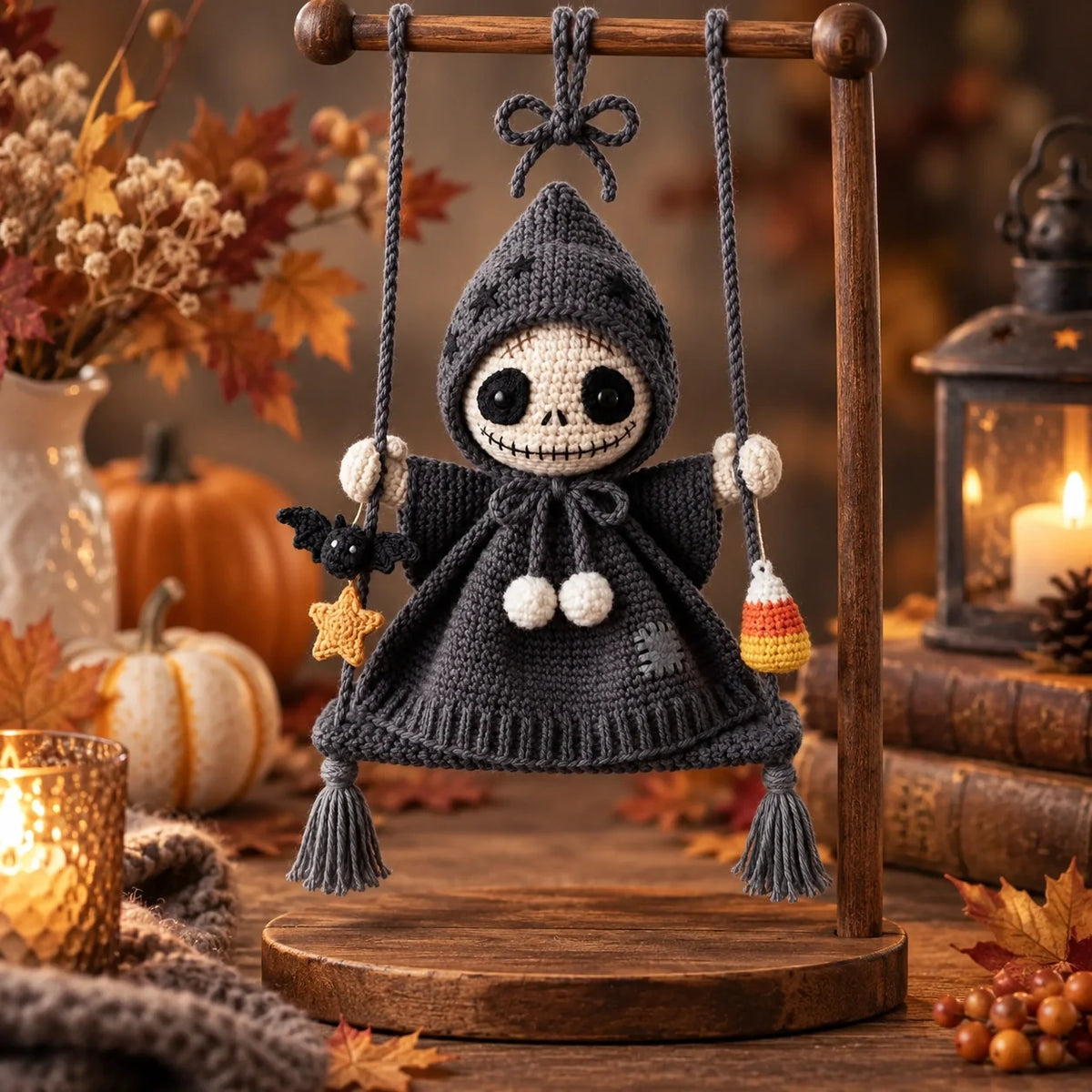 Swinging Skeleton Doll Crochet Pattern β Halloween Amigurumi