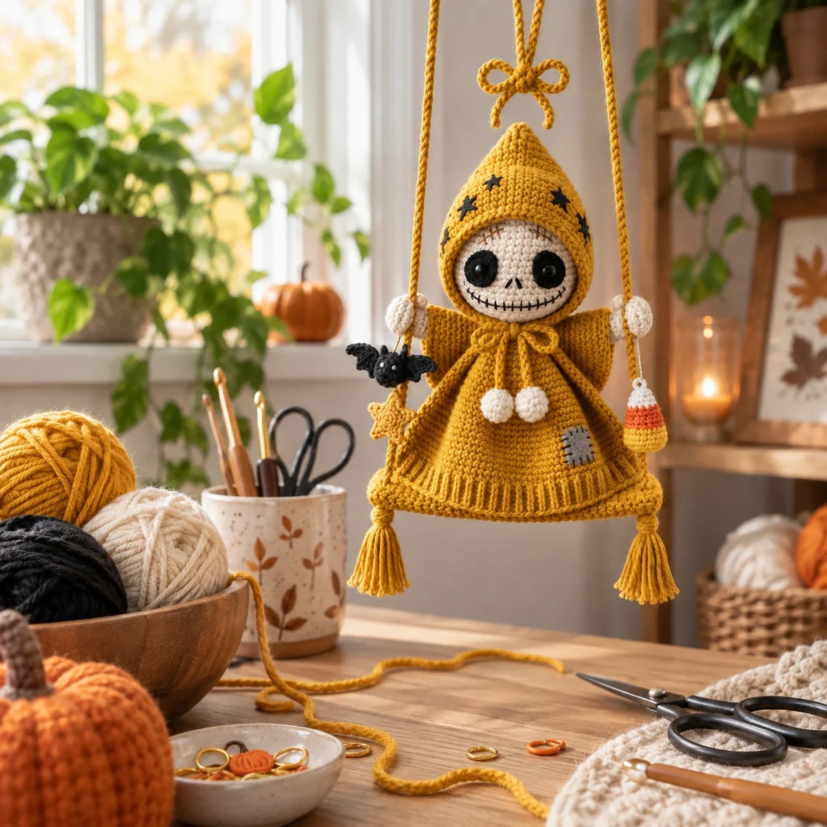 Swinging Skeleton Doll Crochet Pattern β Halloween Amigurumi