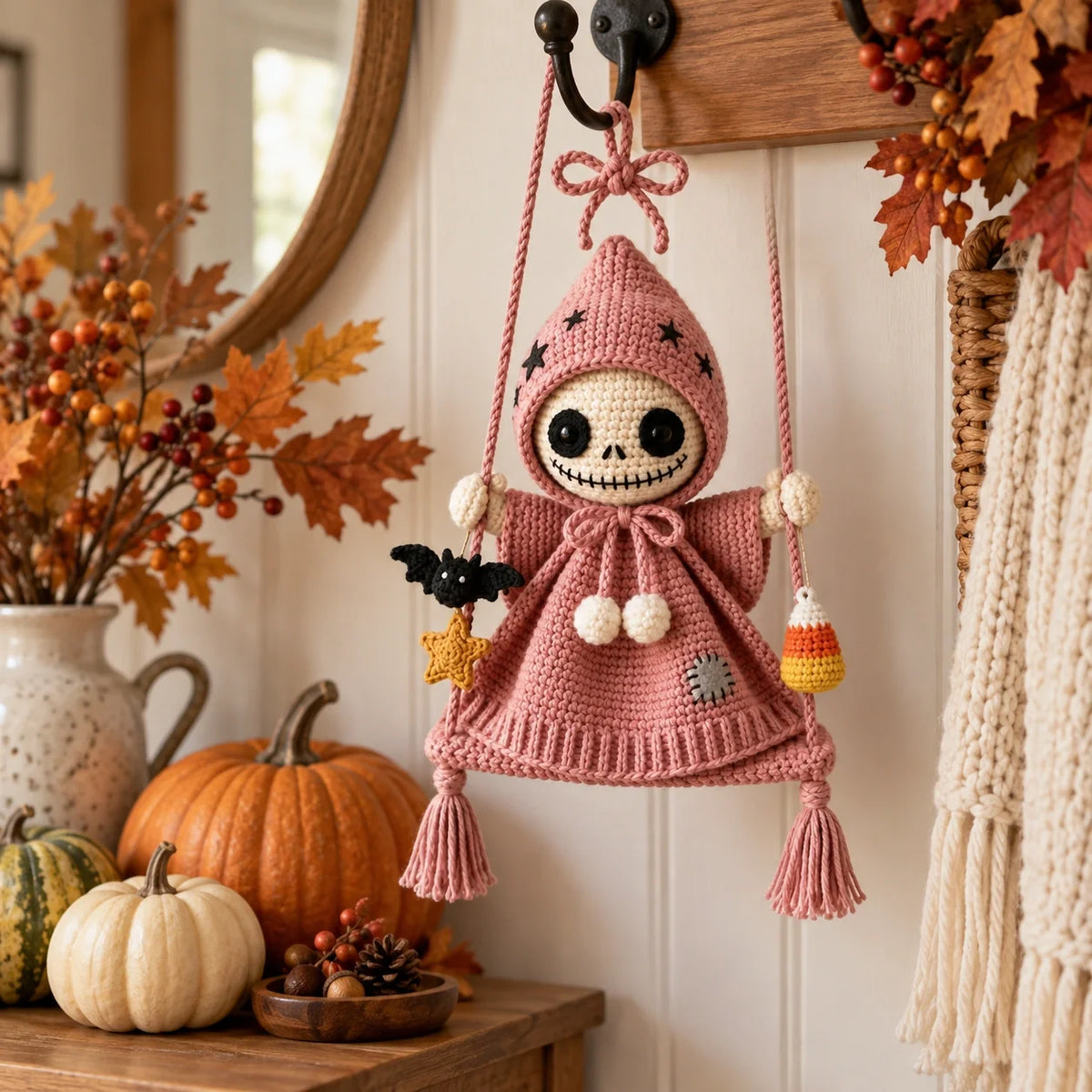 Swinging Skeleton Doll Crochet Pattern β Halloween Amigurumi