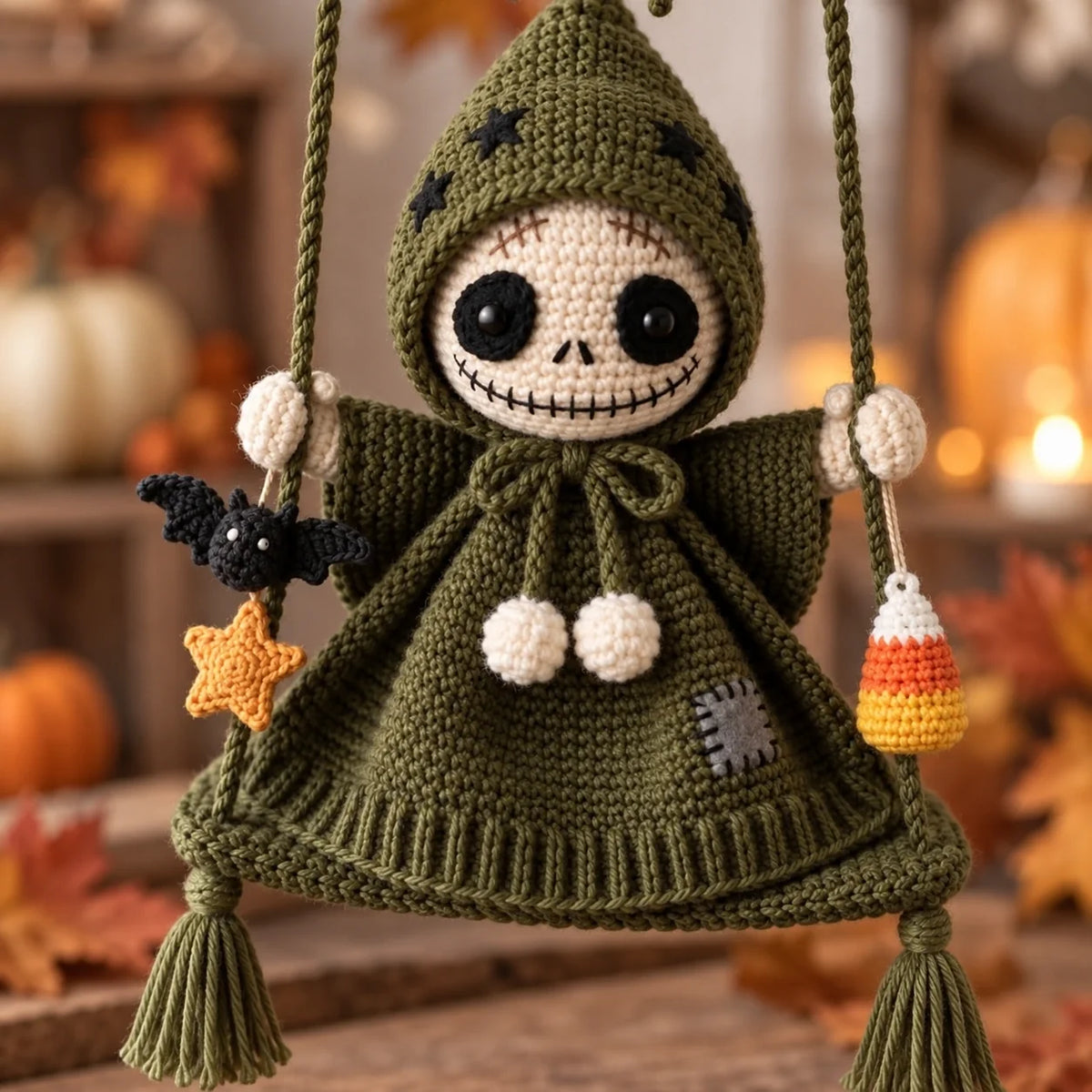 Swinging Skeleton Doll Crochet Pattern β Halloween Amigurumi