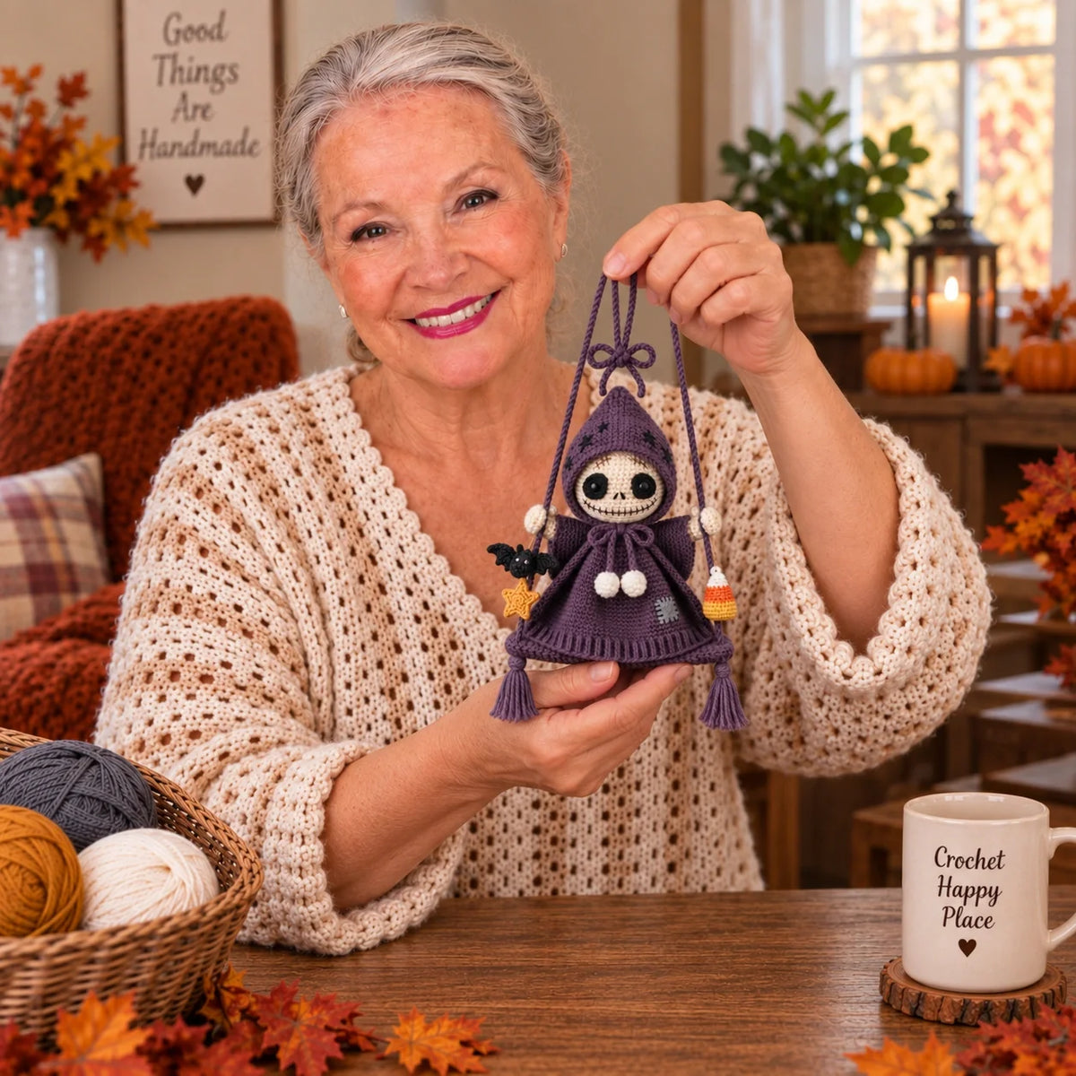 Swinging Skeleton Doll Crochet Pattern β Halloween Amigurumi