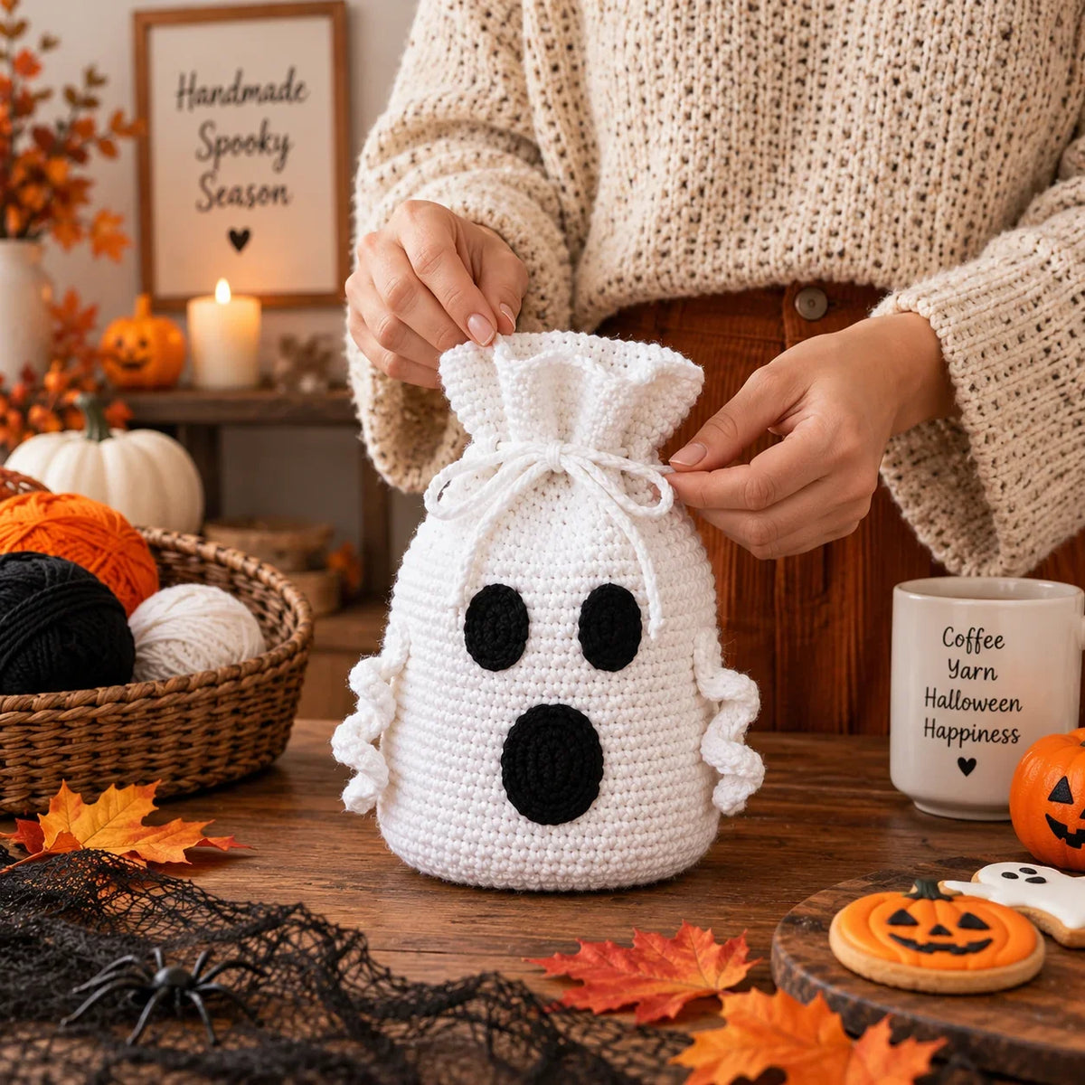 Crochet Halloween Treat Bag Pattern Set β 4 Spooky Designs