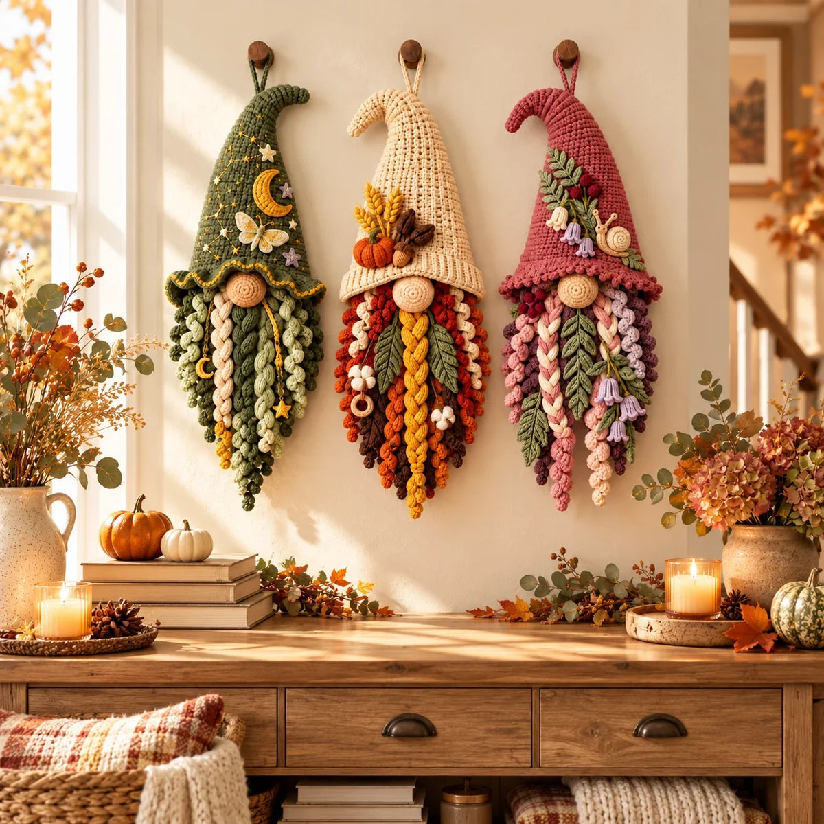 Crochet Gnome Wall Hangings β 3 Seasonal Patterns