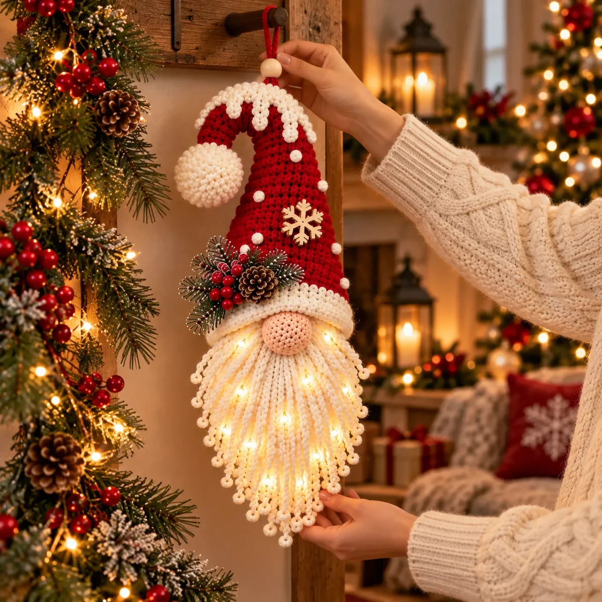 Crochet Christmas Gnome Pattern Set - 3 Amigurumi Santa