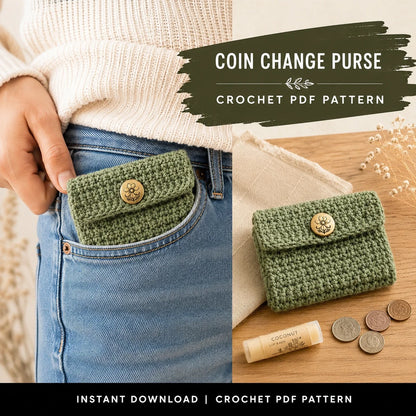Easy Coin Change Purse Crochet Pattern