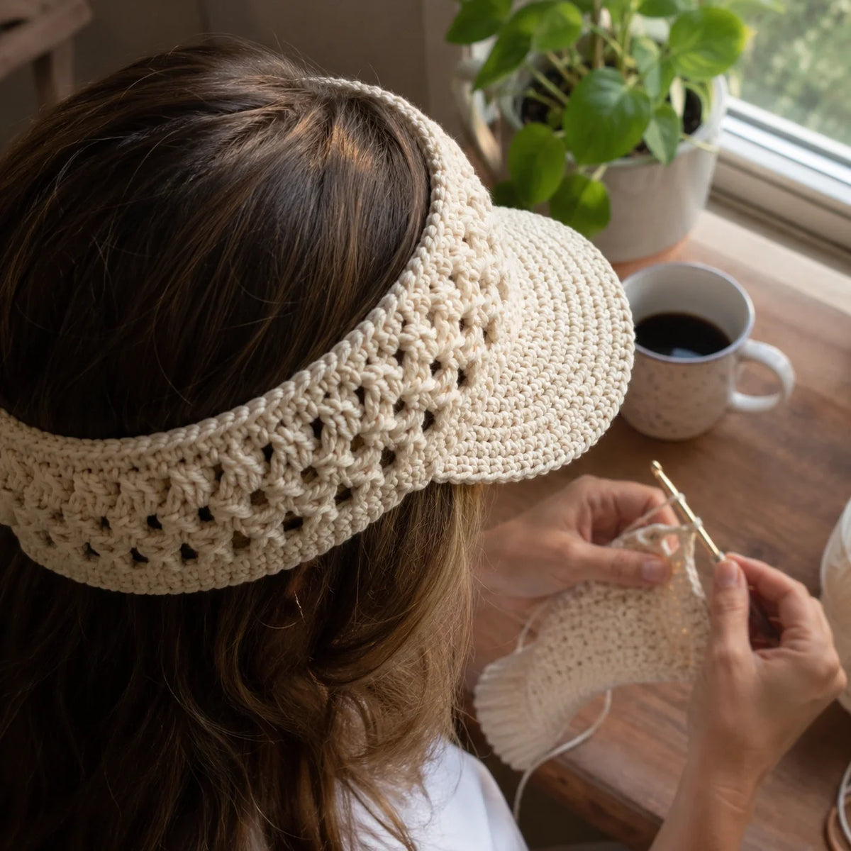 Braided Sun Visor Crochet Pattern - Headband