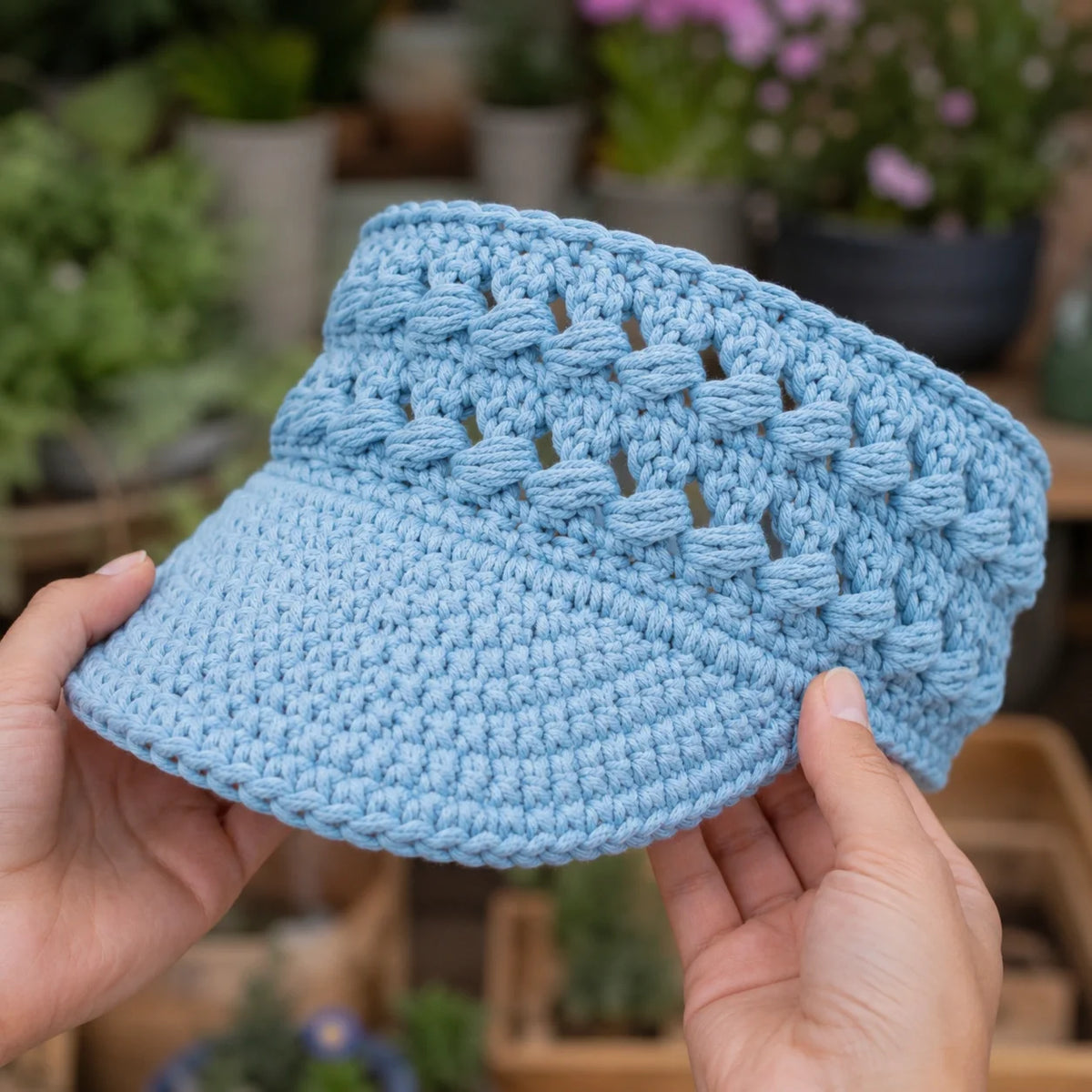 Braided Sun Visor Crochet Pattern - Headband