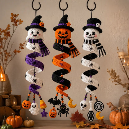 Halloween Crochet Spiral Decorations Trio Pattern 🎃👻