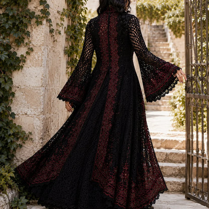 Gothic Crochet Dress Pattern  - 3 Victorian Dresses, All Sizes