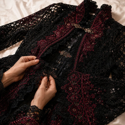 Gothic Crochet Dress Pattern  - 3 Victorian Dresses, All Sizes