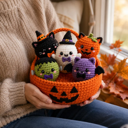 Kawaii Halloween Bao Bun Crochet Pattern Set - Amigurumi