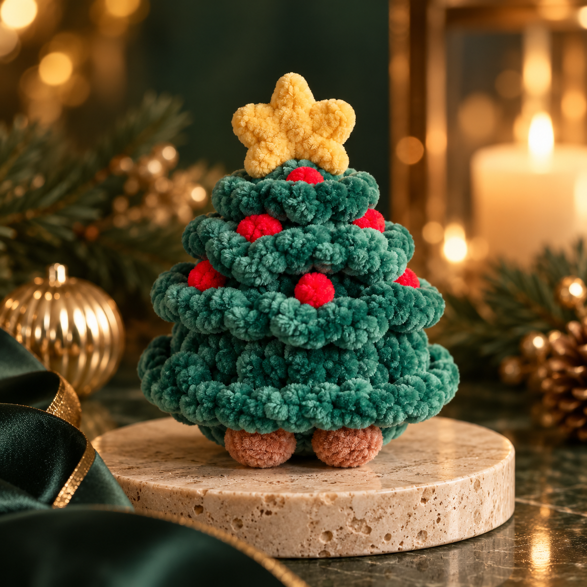 No-Sew Christmas Amigurumi Trio