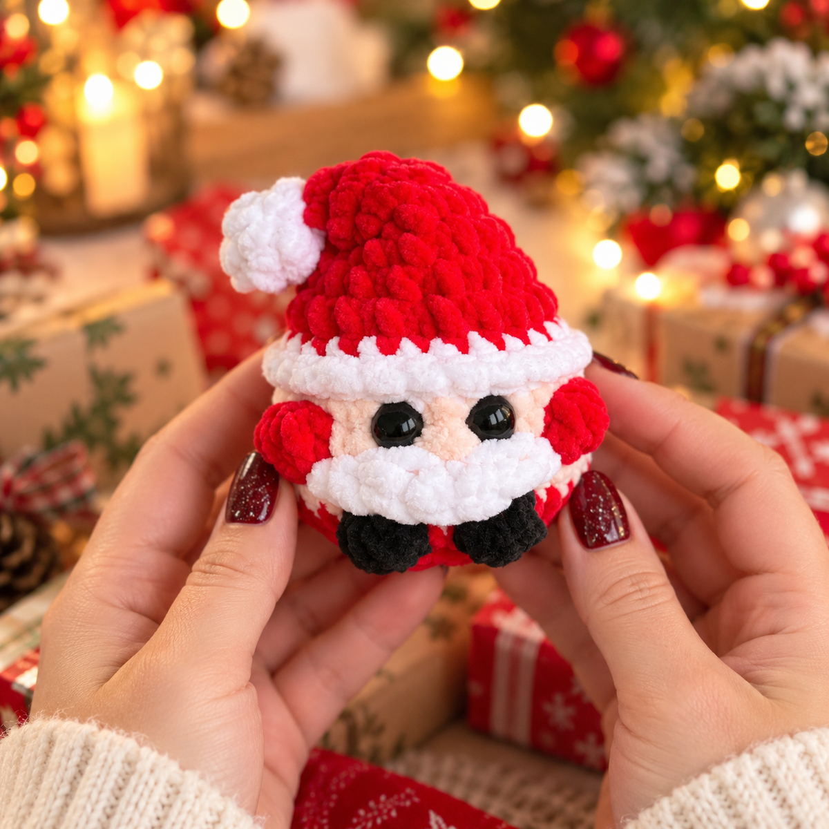 No-Sew Christmas Amigurumi Trio