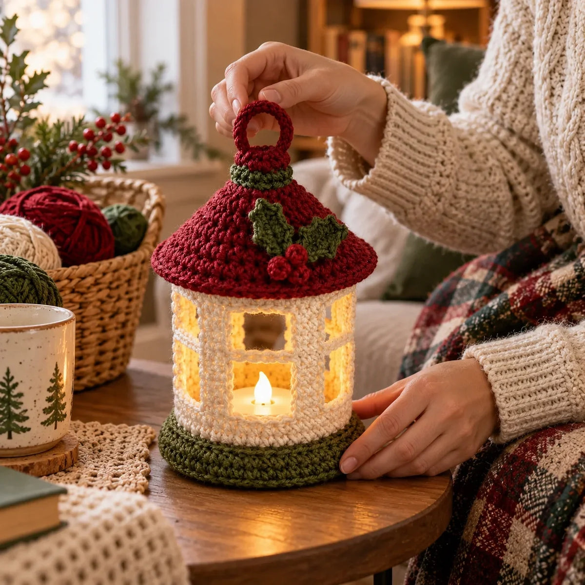 Mini Christmas Lantern Crochet Pattern