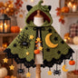 Pumpkin Moon Crochet Cape Pattern – Kids Halloween Hooded Cape