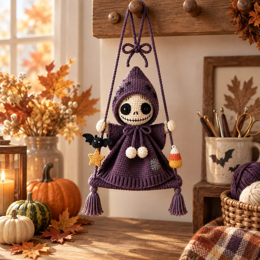 Swinging Skeleton Doll Crochet Pattern – Halloween Amigurumi
