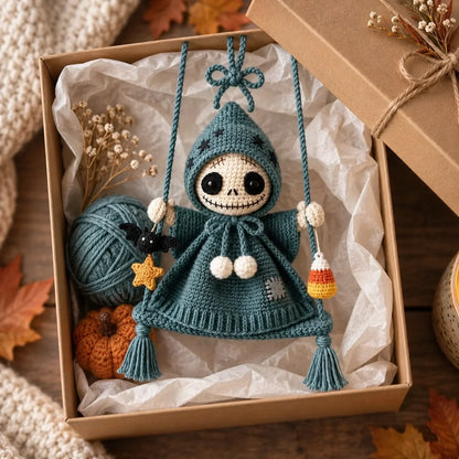 Swinging Skeleton Doll Crochet Pattern – Halloween Amigurumi