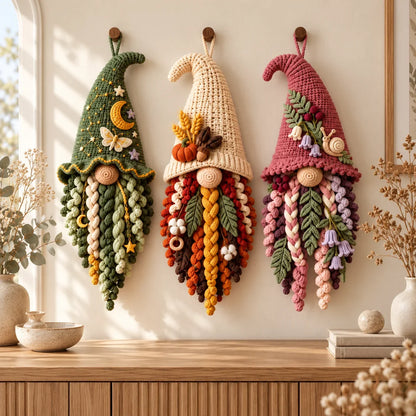Crochet Gnome Wall Hangings — 3 Seasonal Patterns