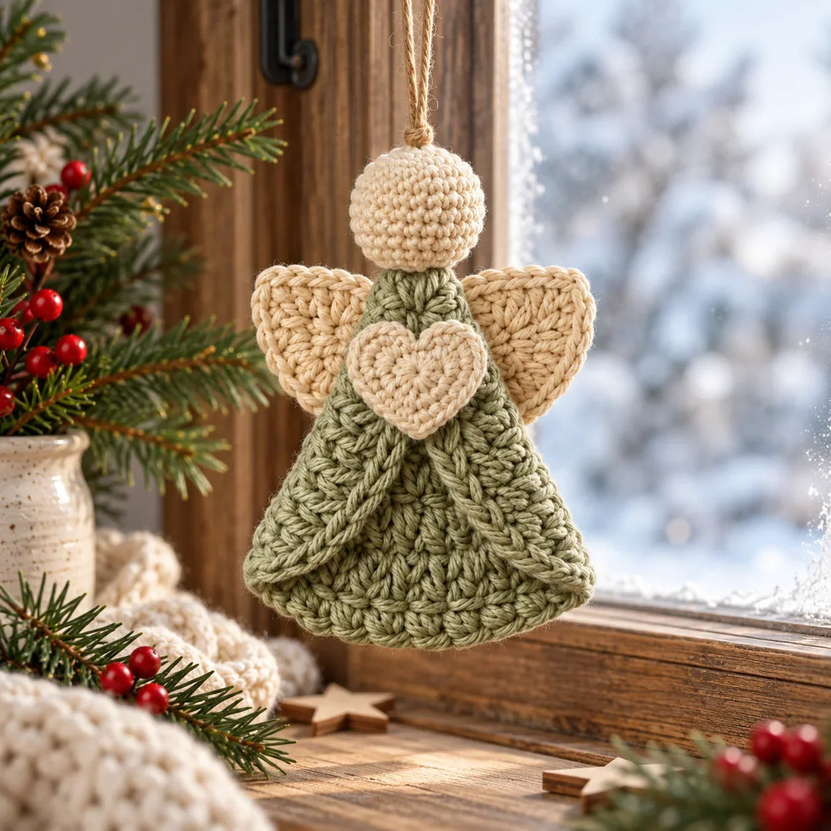 Crochet Angel Ornament Pattern | Christmas Tree Decor