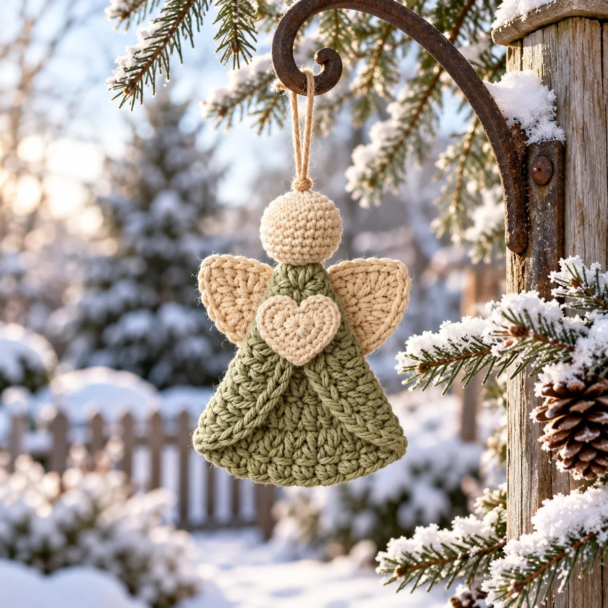Crochet Angel Ornament Pattern | Christmas Tree Decor