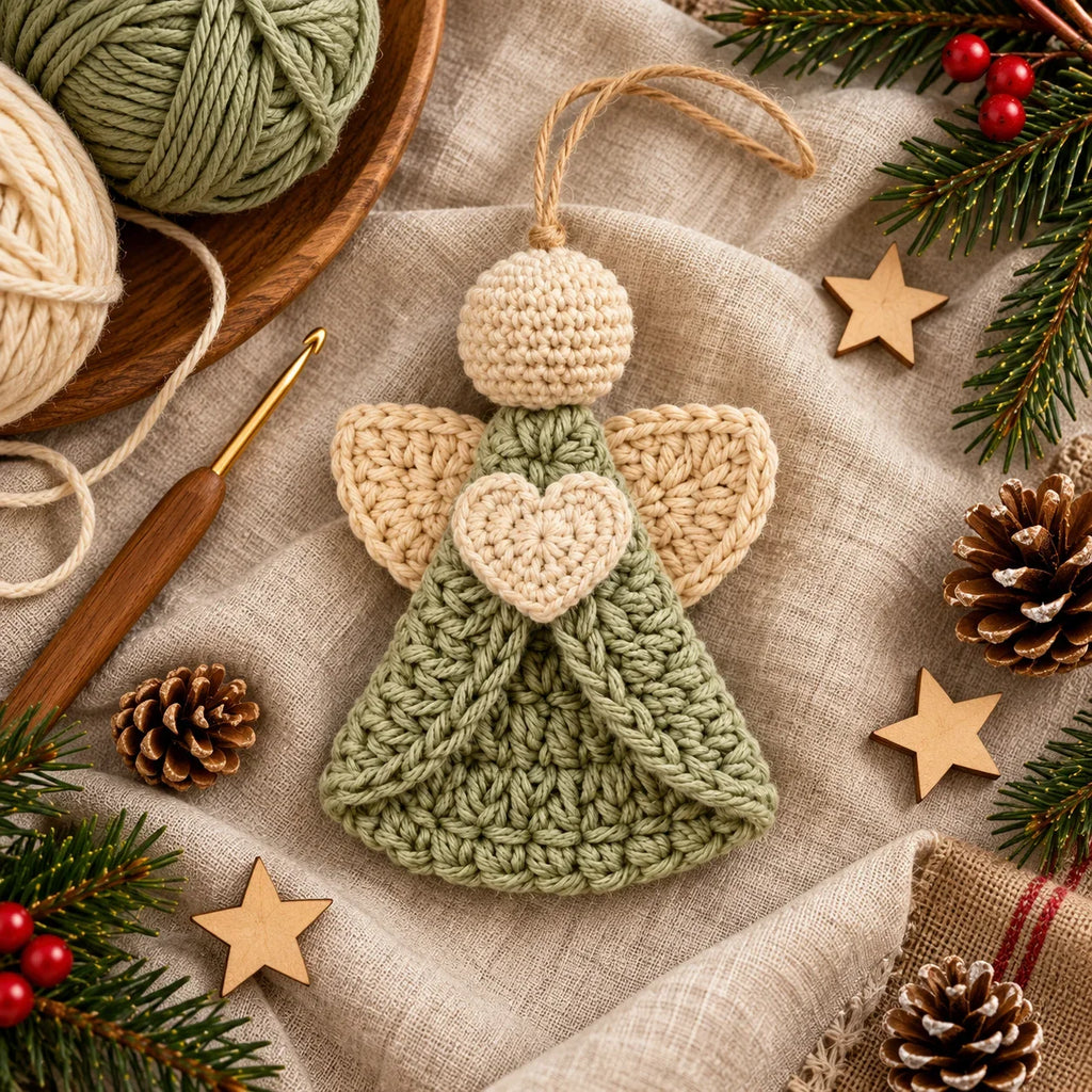 Crochet Angel Ornament Pattern | Christmas Tree Decor