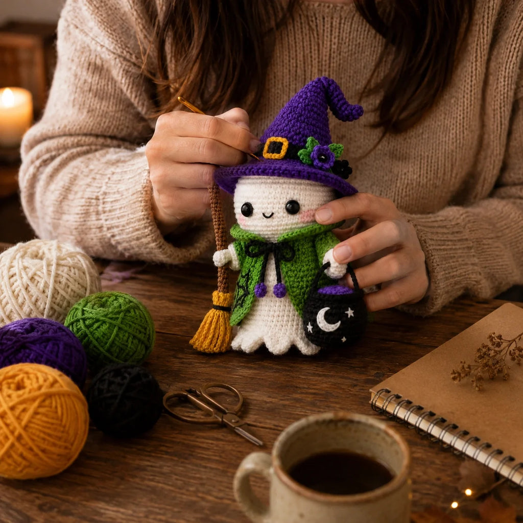 Halloween Ghost Amigurumi Crochet Pattern – Easy Tutorial 👻🎃