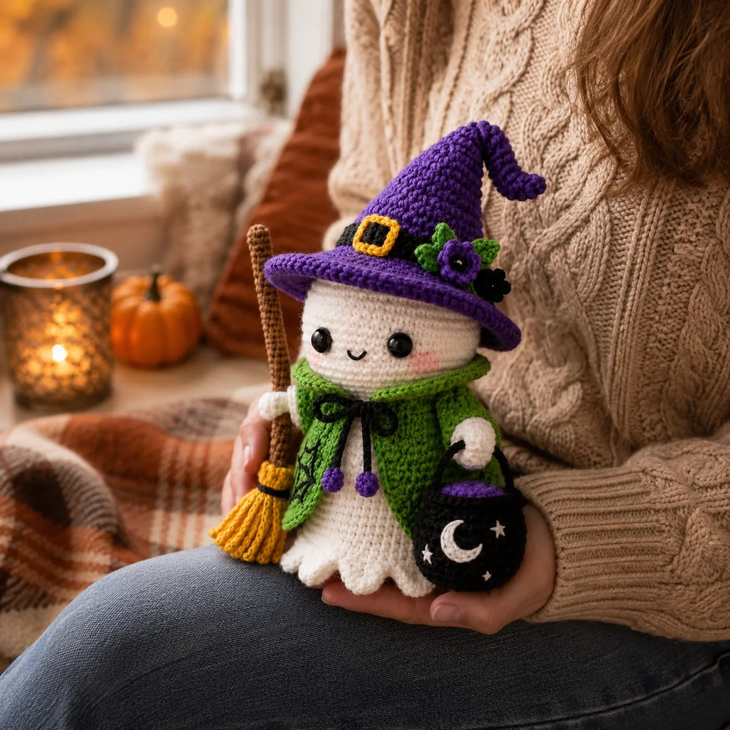 Halloween Ghost Amigurumi Crochet Pattern – Easy Tutorial 👻🎃