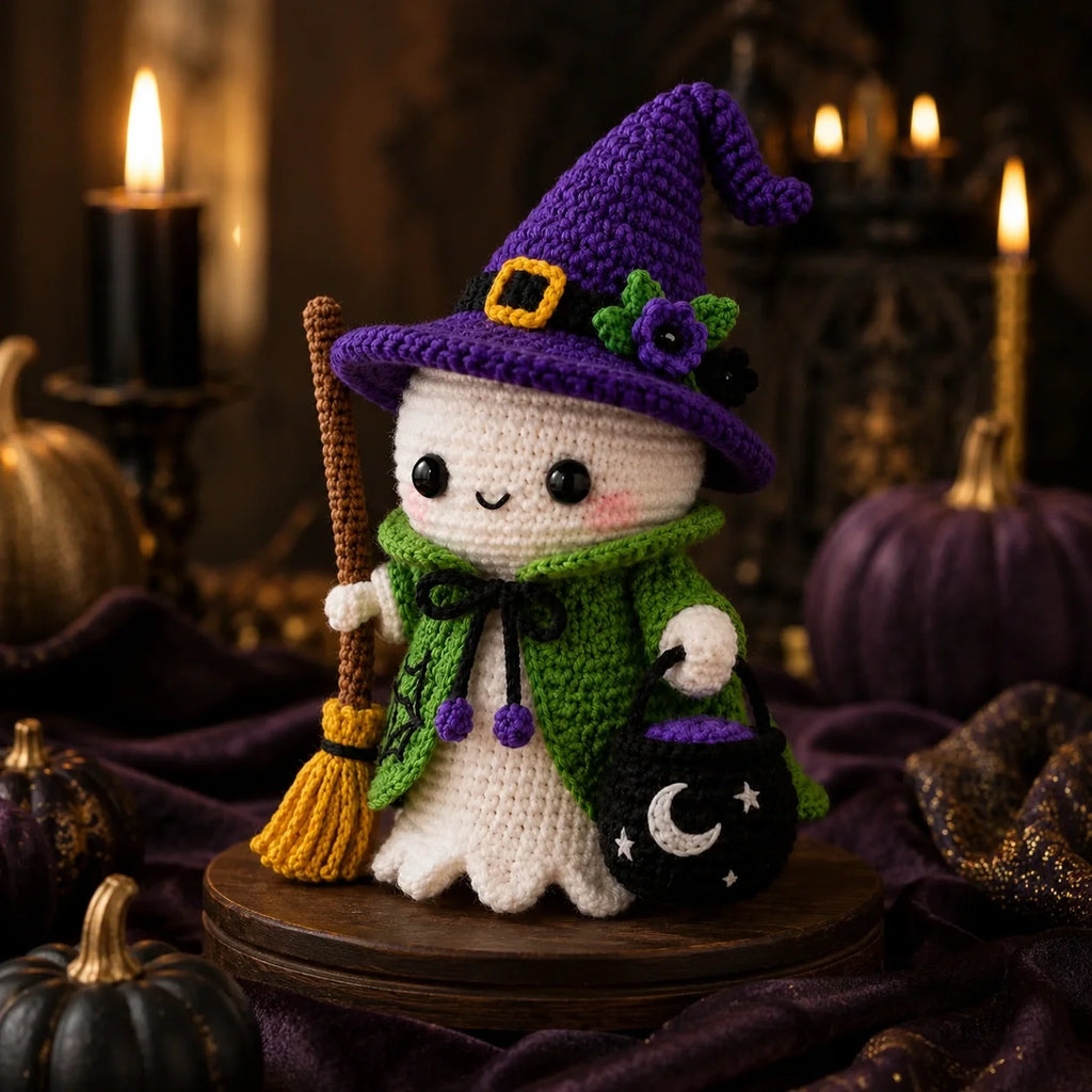 Halloween Ghost Amigurumi Crochet Pattern – Easy Tutorial 👻🎃