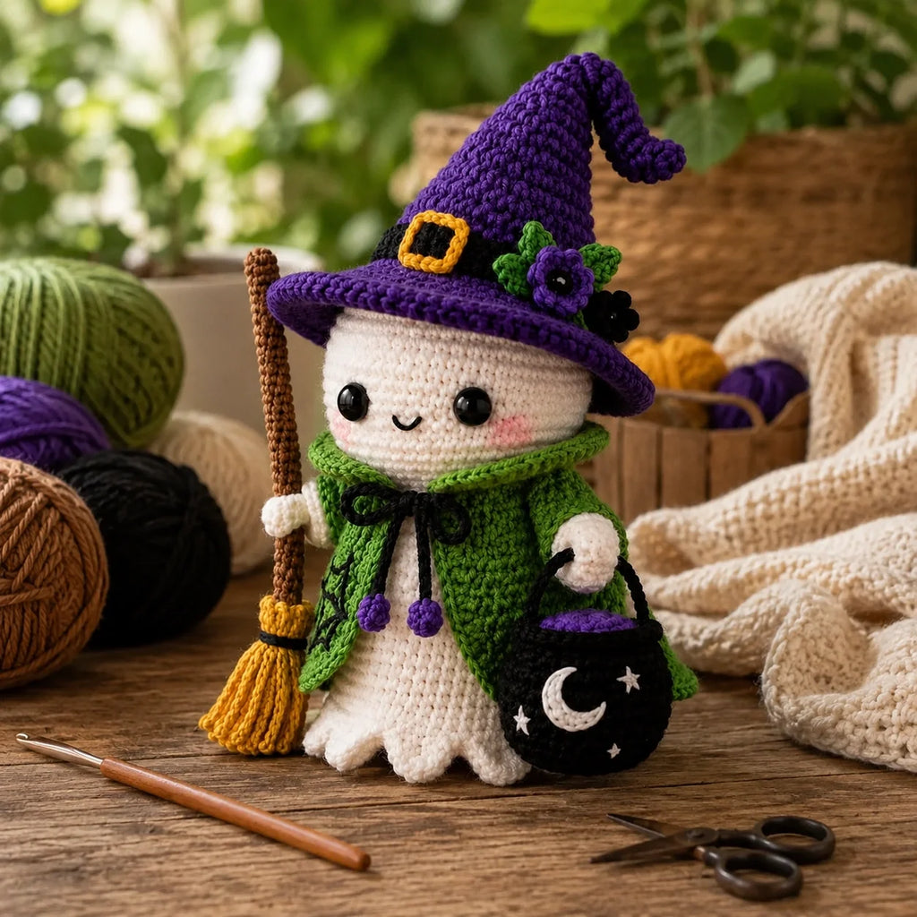 Halloween Ghost Amigurumi Crochet Pattern – Easy Tutorial 👻🎃