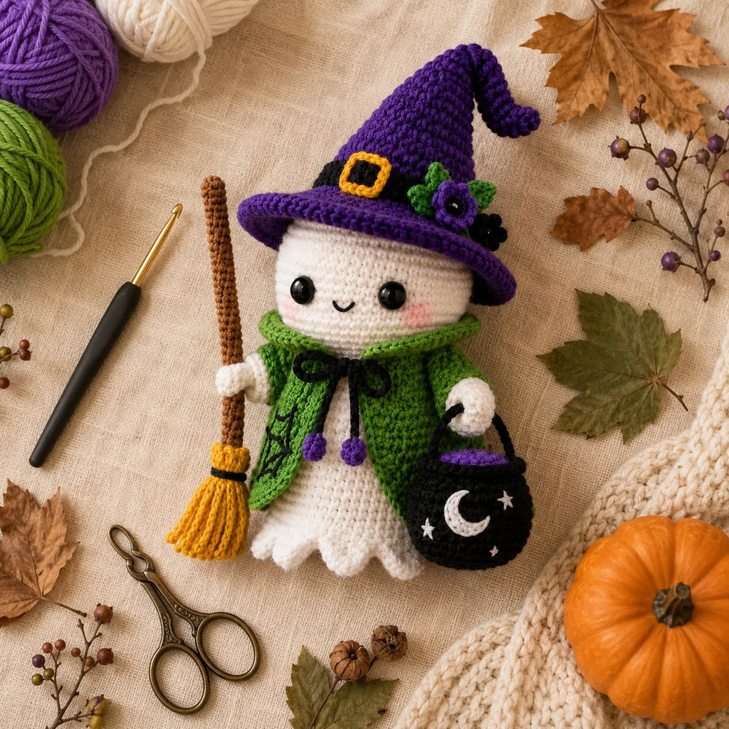 Halloween Ghost Amigurumi Crochet Pattern – Easy Tutorial 👻🎃