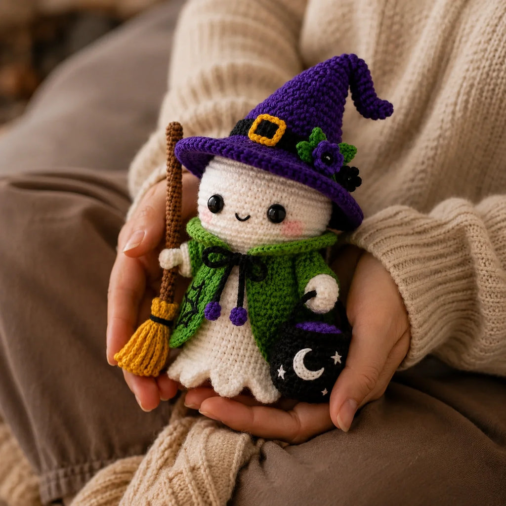 Halloween Ghost Amigurumi Crochet Pattern – Easy Tutorial 👻🎃