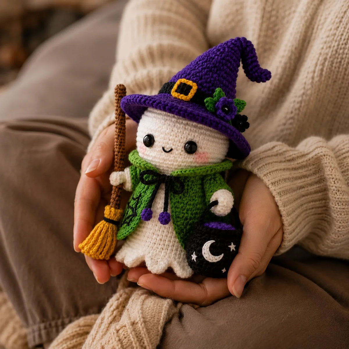 Halloween Ghost Amigurumi Crochet Pattern – Easy Tutorial 👻🎃