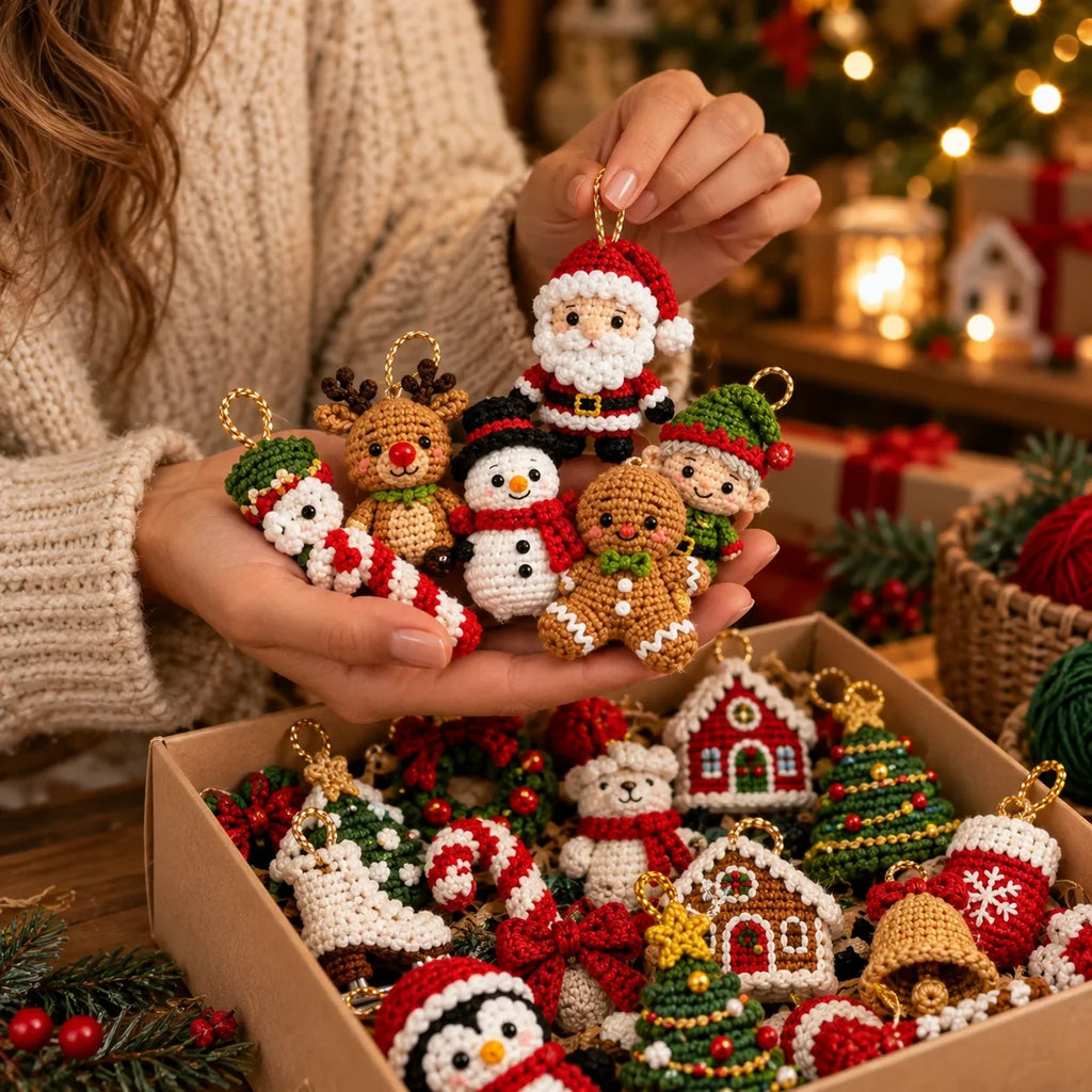 50 Mini Christmas Crochet Ornaments - Amigurumi Patterns