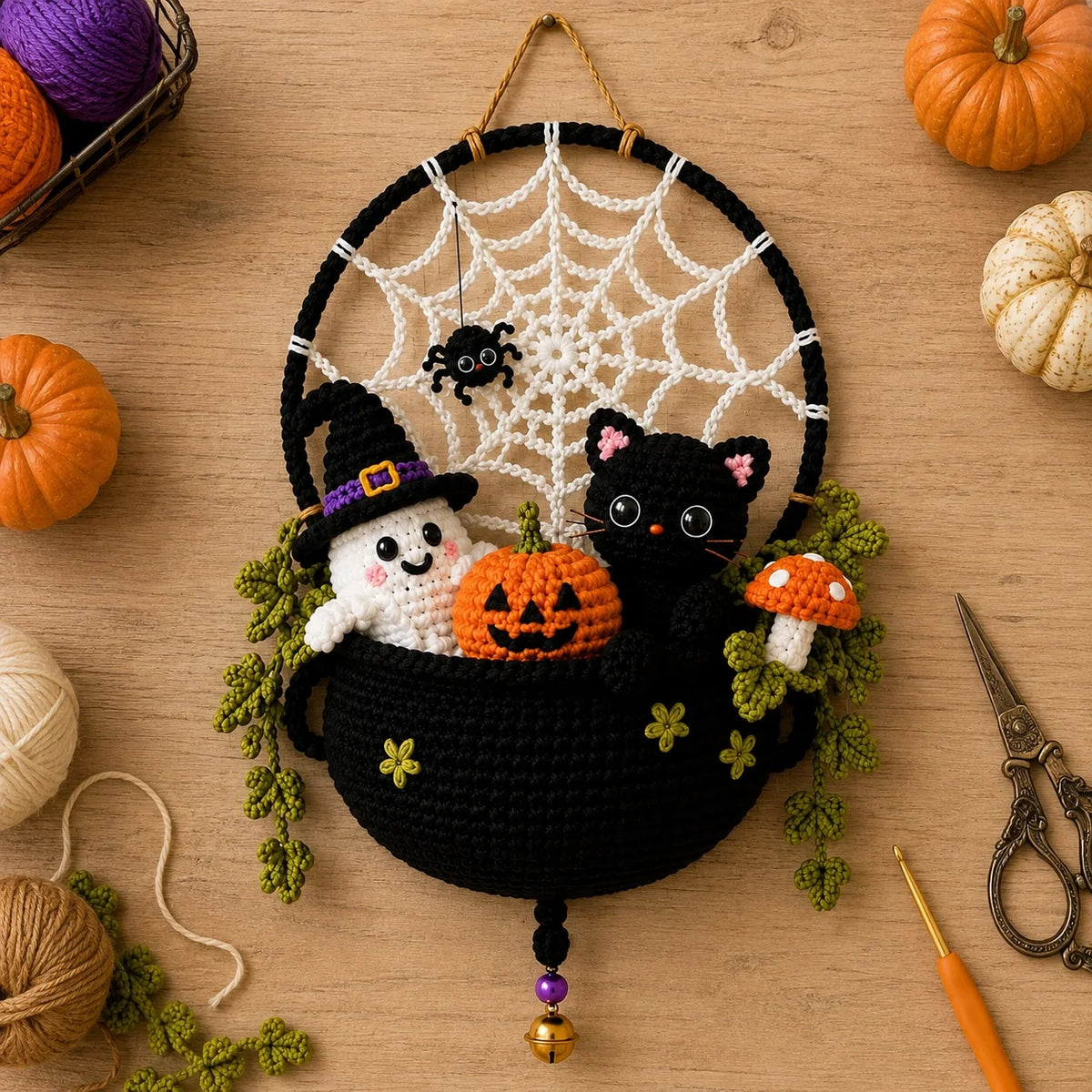 Halloween Spiderweb Hoop Pattern 🕷️