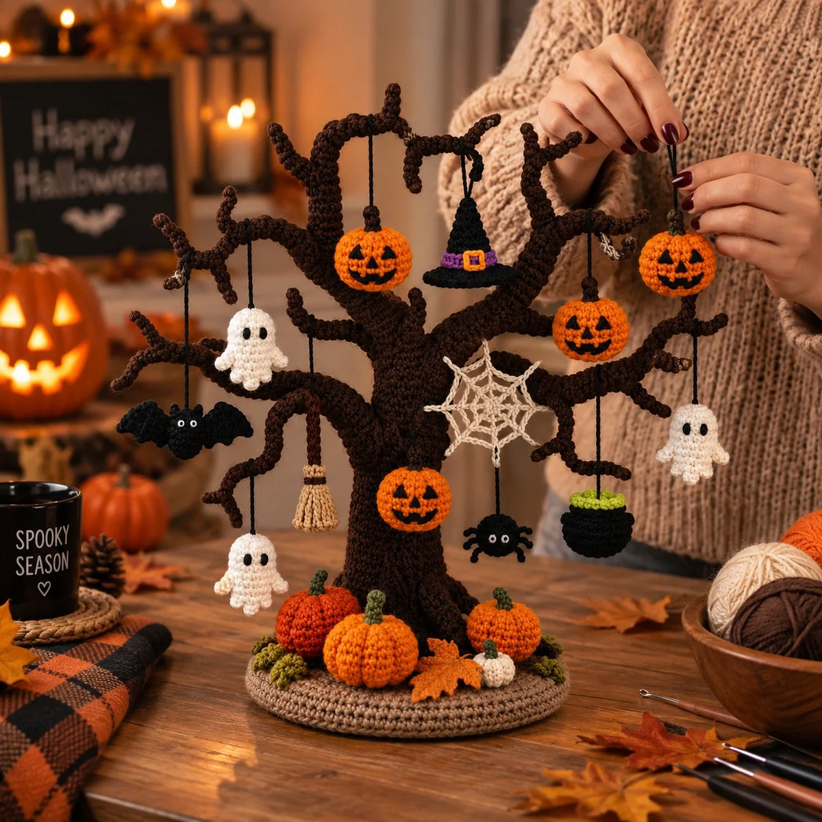 Crochet Halloween Tree Pattern - Spooky Amigurumi