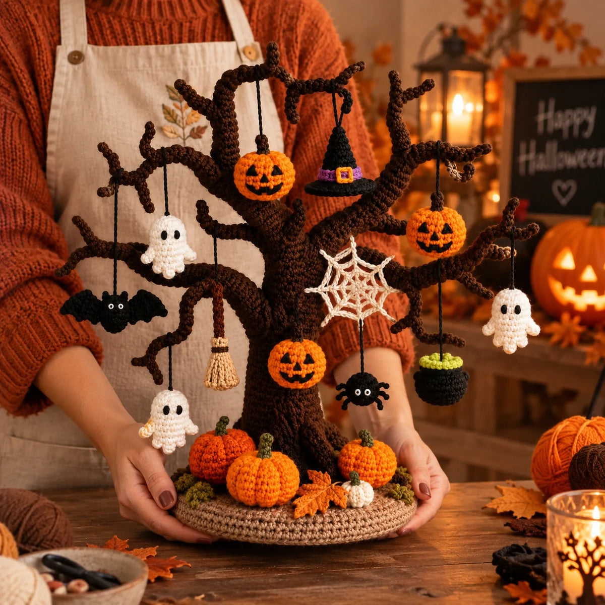 Crochet Halloween Tree Pattern - Spooky Amigurumi