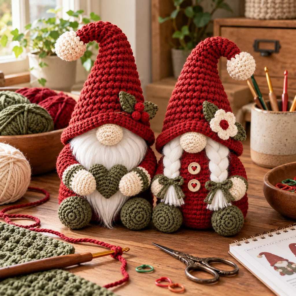 Mr & Mrs Christmas Gnome Crochet Pattern