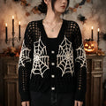 Spiderweb Crochet Top Pattern - Gothic Halloween Cardigan PDF, XS-5XL